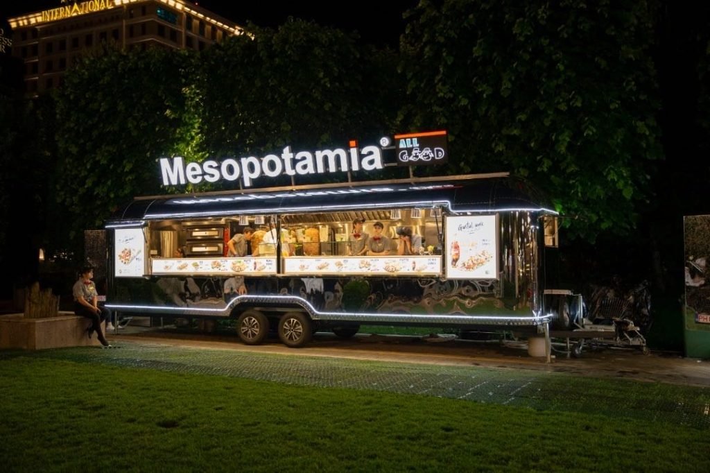 food trailer with LED ads board